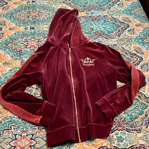 Disney hoodie (zip up) plum color